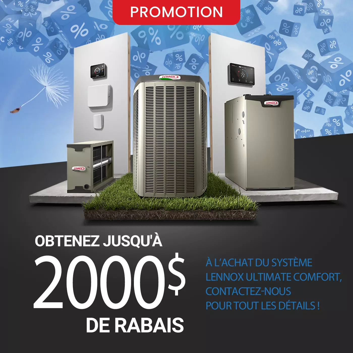 Logo Mitsubishi Electric par dessus un fond avec une main tenant une bouture de plante